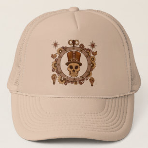 Steampunk Theme Top Hat Skull Thunder_Cove Truckerkappe