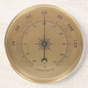 Steampunk Thermometer Untersetzer