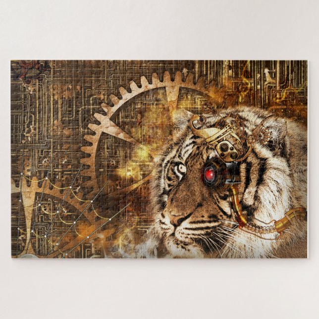 Steampunk-Tigerpuzzle (Horizontal)