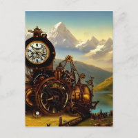 Steampunk Time Machine in den Schweizer Alpen Fant