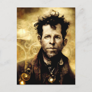 Steampunk Tom Waits Postkarte