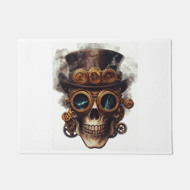 Steampunk-Totenkopf-Triebwerk Fußmatte (Vorderseite)