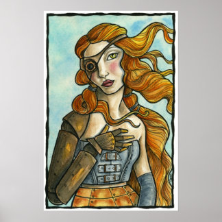 STEAMPUNK TREETS BOTTICELLI POSTER