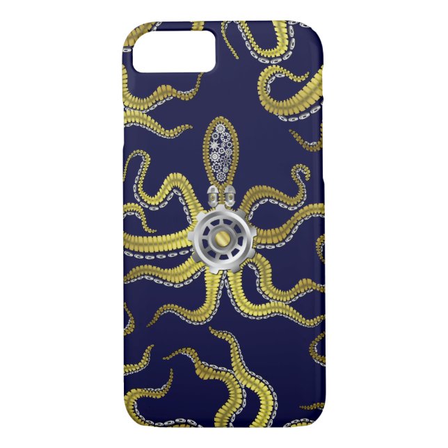 Steampunk übersetzt Krake Kraken Case-Mate iPhone Hülle (Rückseite)