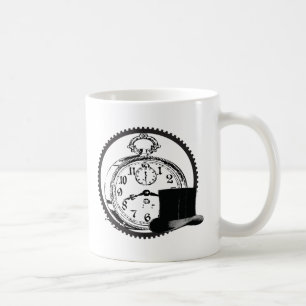 steampunk Uhr, Gang, Hut Kaffeetasse