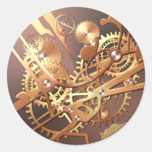 steampunk Uhr übersetzt Aufkleber