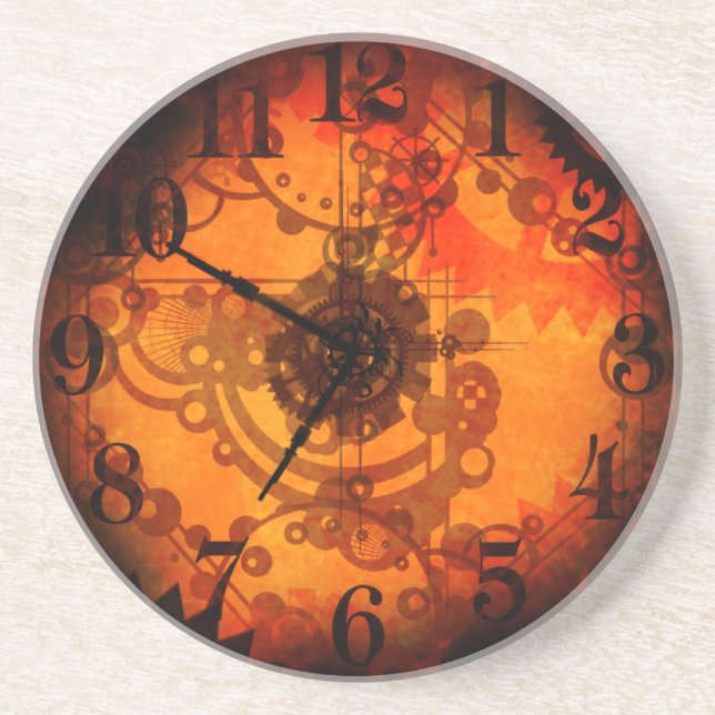 Steampunk Uhr-Untersetzer Untersetzer (Vorne)