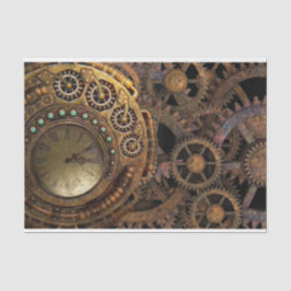 Steampunk-Uhrengeere deoupage Seidenpapier