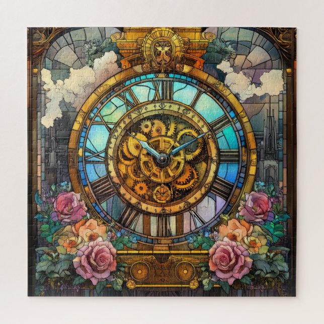 Steampunk-Uhrturm-Rätsel (Vertikal)