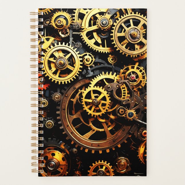 Steampunk-Uhrwerk Gears 1004 Planer (Vorderseite)