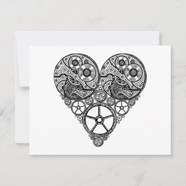 Steampunk-Uhrwerke und Herzschrittmacher (Vorderseite)