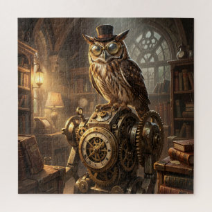 Steampunk-Uhu-Uhrwerk-Kunstpuzzle