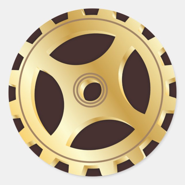 Steampunk Umschlag Aufkleber (Vorderseite)