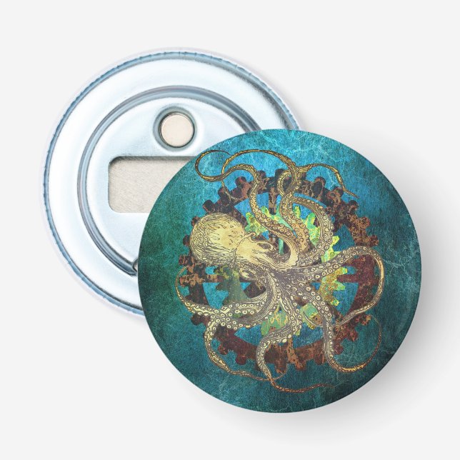 Steampunk- und Uhrwerk Flaschenöffner (Vorderseite)