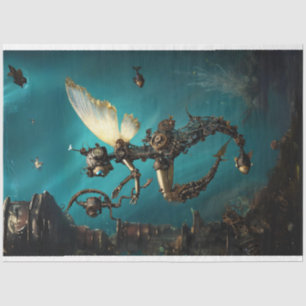 Steampunk Unterwassertaucher Aquamarine Entdeckung Seidenpapier