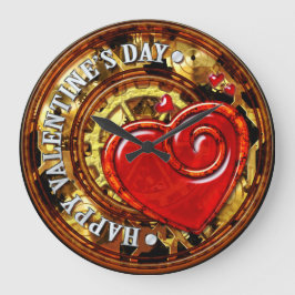 Steampunk-Valentine 1A-Uhr-Optionen Große Wanduhr