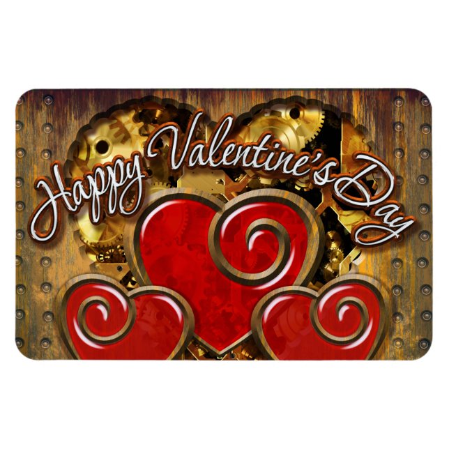 Steampunk Valentine 3 Premium Magnet (Horizontal)