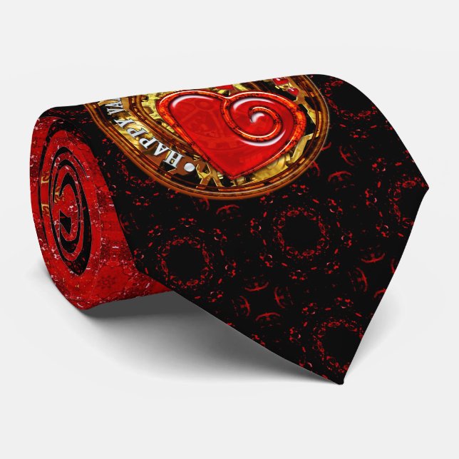 Steampunk Valentine's Day 1A Optionen Krawatte (Gerollt)