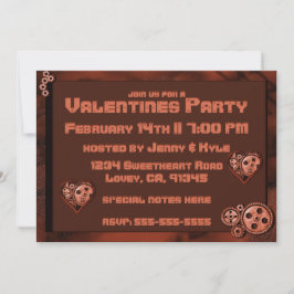 Steampunk Valentines Party Einladung