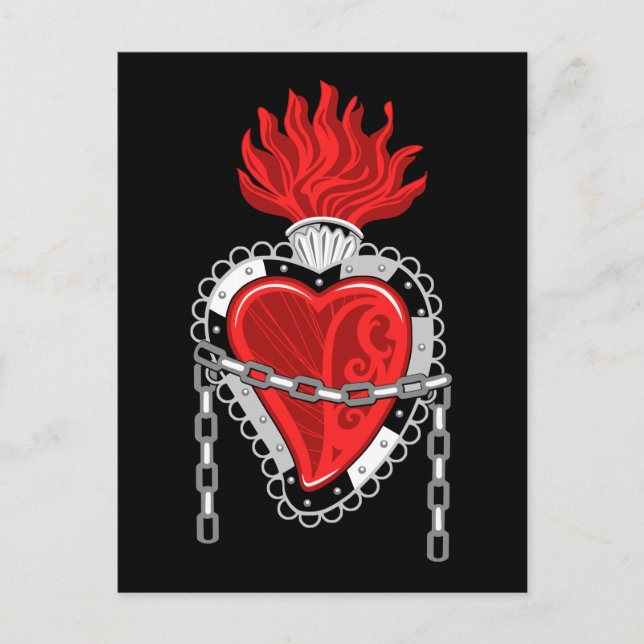 Steampunk Valentins Postkarte (Vorderseite)