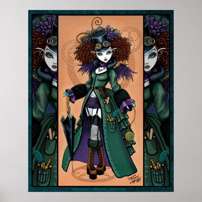 Steampunk Vampire Time Traveller Temple Poster (Vorne)