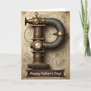 Steampunk Vatertagskarte Karte