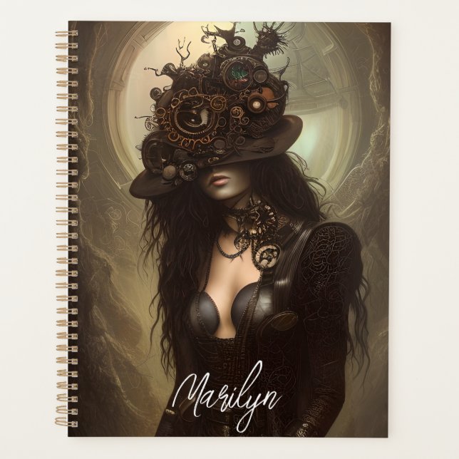 Steampunk verborgen Ihre Augen Original Artwork Planer (Vorderseite)