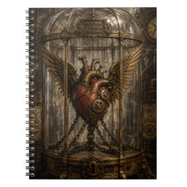 Steampunk Verkettetes Herz Notizblock