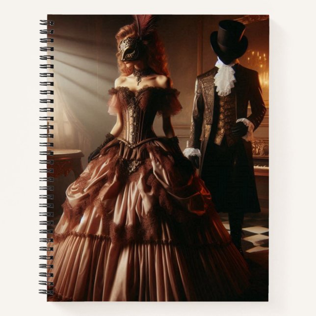 Steampunk Victorian Fantasy Art Masquerade  Notizbuch (Vorderseite)