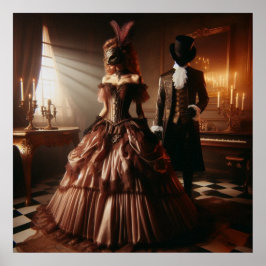 Steampunk Victorian Fantasy Art Masquerade  Poster