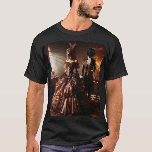 Steampunk Victorian Fantasy Art Masquerade  T-Shirt (Vorderseite)