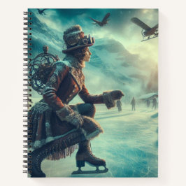Steampunk Victorian Fantasy Winter Messenger Notizbuch