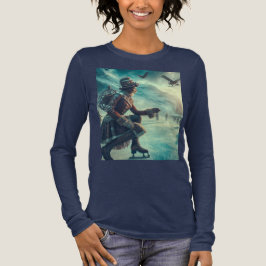Steampunk Victorian Fantasy Winter Messenger Tri-Blend Shirt