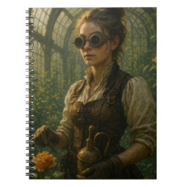 Steampunk Victorian Gardener Art Notizblock