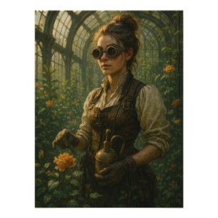 Steampunk-Victorian-Gärtner-Kunst Fotodruck