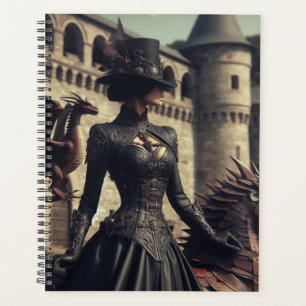 Steampunk Victorian Industrial Lady Dragon Rider