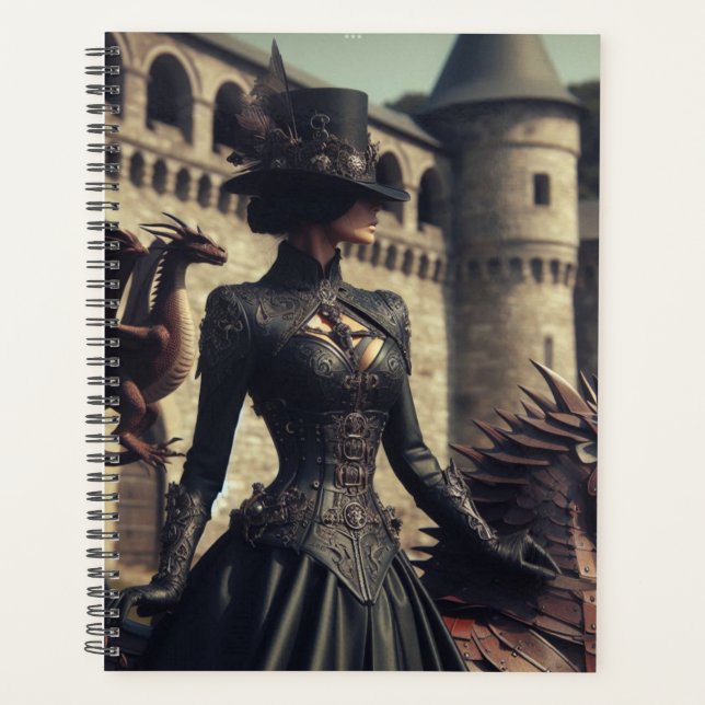 Steampunk Victorian Industrial Lady Dragon Rider (Devant)