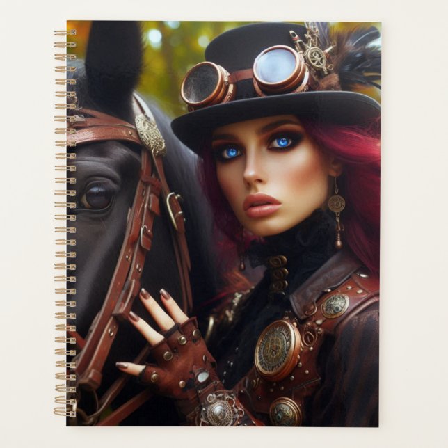 Steampunk Victorian Lady Dark Rider (Devant)