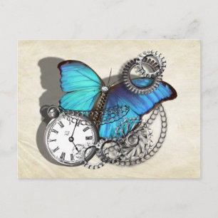 Steampunk-Victorian-Zahnräder Postkarte