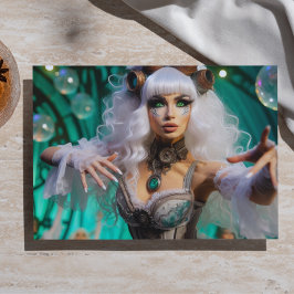 Steampunk-Victorian-Zukunftstänzerin Seidenpapier