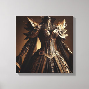 Steampunk Viktorianisch Black and Gold Empress Gow Leinwanddruck