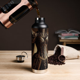 Steampunk Viktorianisch Black and Gold Empress Gow Trinkflasche