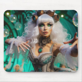 Steampunk Viktorianisch Futuristic Green Dancer Mousepad
