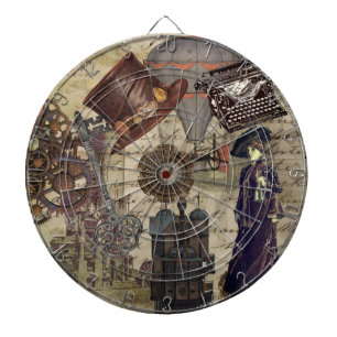 Steampunk Viktorianisch Industrial Dystopian Vinta Dartscheibe