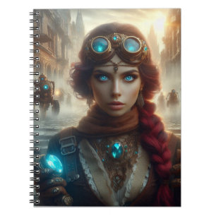 Steampunk Viktorianisch Industrial Lady Adventures Notizblock