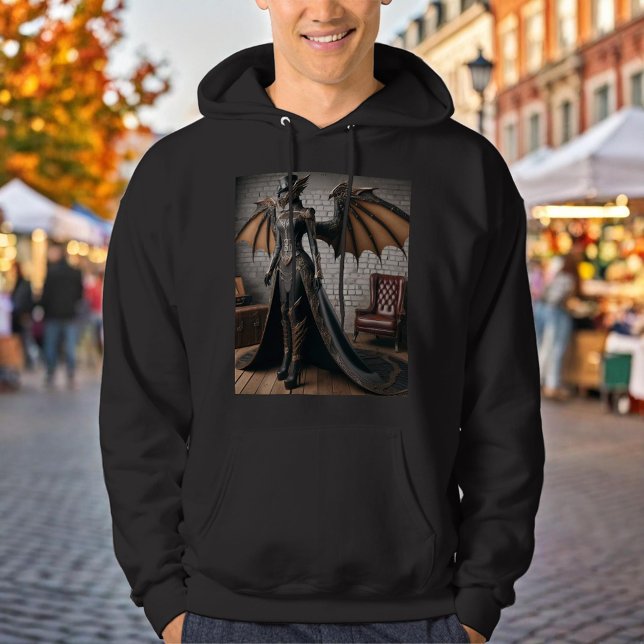 Steampunk Viktorianisch Industrial Lady Dragon Rid Hoodie (Von Creator hochgeladen)