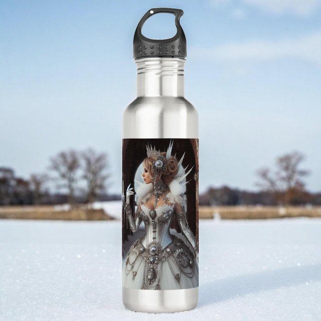 Steampunk Viktorianisch Industrial Winter Ice Quee Edelstahlflasche (Von Creator hochgeladen)