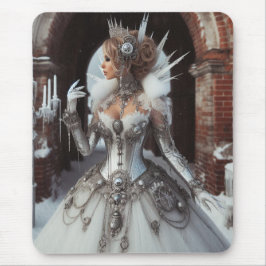 Steampunk Viktorianisch Industrial Winter Ice Quee Mousepad
