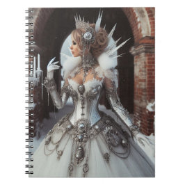 Steampunk Viktorianisch Industrial Winter Ice Quee Notizblock