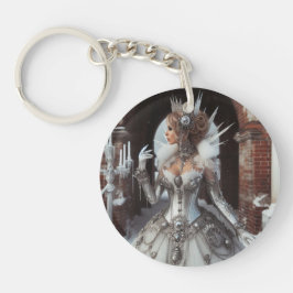 Steampunk Viktorianisch Industrial Winter Ice Quee Schlüsselanhänger
